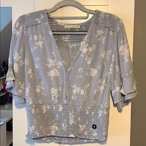 Abercrombie & Fitch Short Sleeves Smock Waist Top
